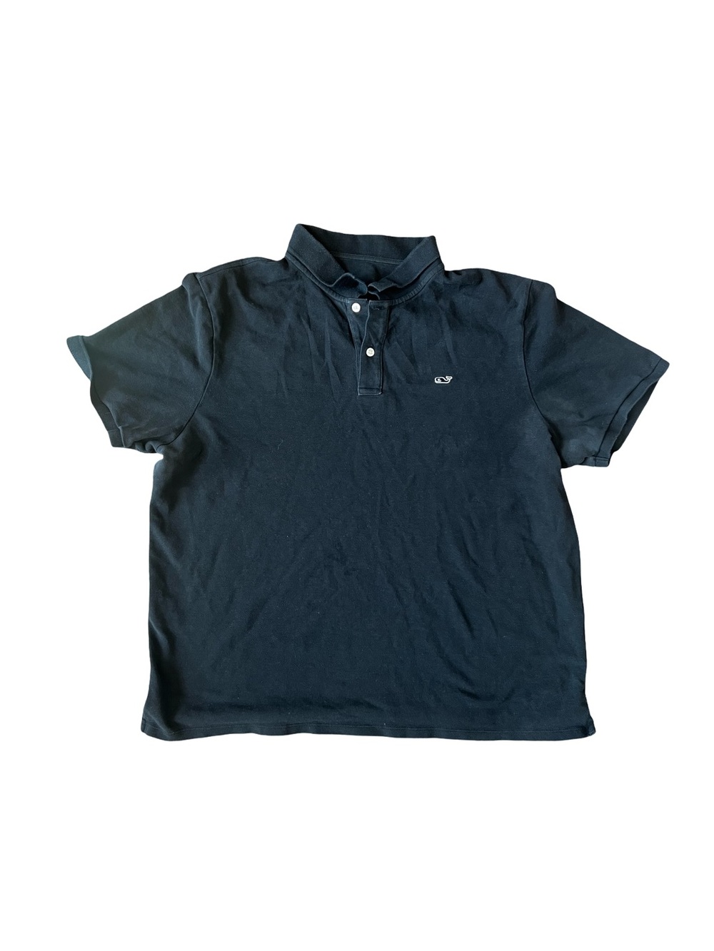 Vineyard Vines Black Polo Shirt Short Sleeve Pique Knit Classic Fit Men XL